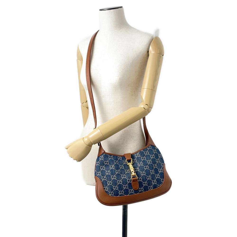 Gucci Shoulder Bag Jackie GG Denim Handbag - Picture 5 of 12